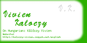 vivien kaloczy business card