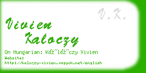 vivien kaloczy business card